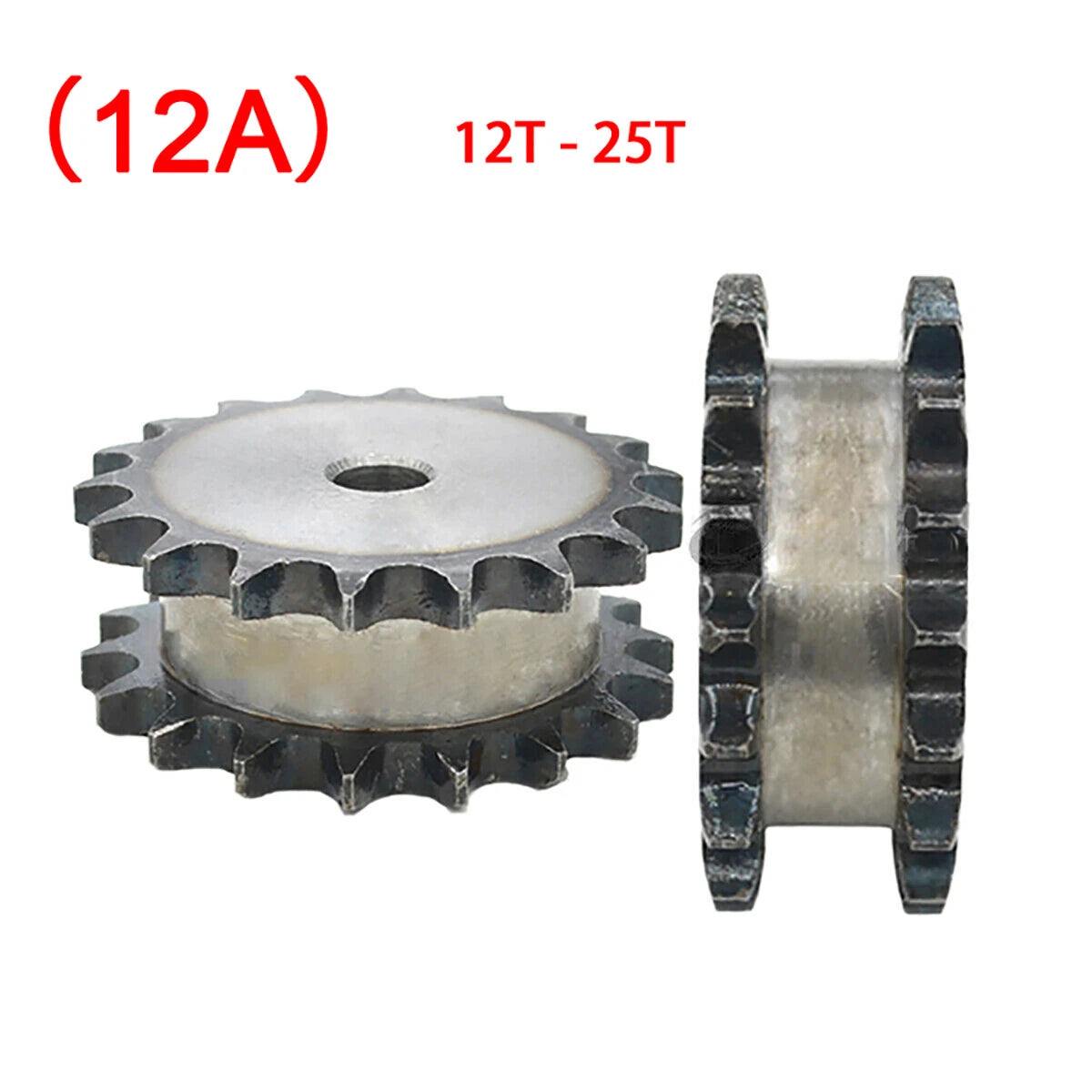 12A Chain Sprocket Steel Sprockets 12T - 25Teeth 19.05mm Pitch For Roller Chain
