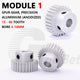 Spur Gear Module 1 Aluminium 12-60 Tooth with Hub Pinion Motor Gear Bore 4-16mm