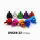 UNC #6-32 Aluminium Anodised Knurled Thumb Screws — 12mm & 16mm, 10 Colors