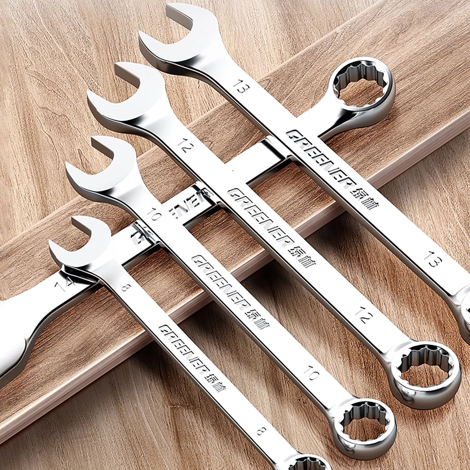 Spanner Combination Wrench CRV Open Ended Round Fixed Head Spanners 6mm - 30mm