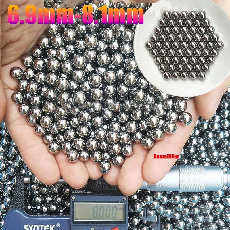1kg High-Precision Steels Balls Solid Metal Bearings Ball Diameter 6.9mm-8.1mm
