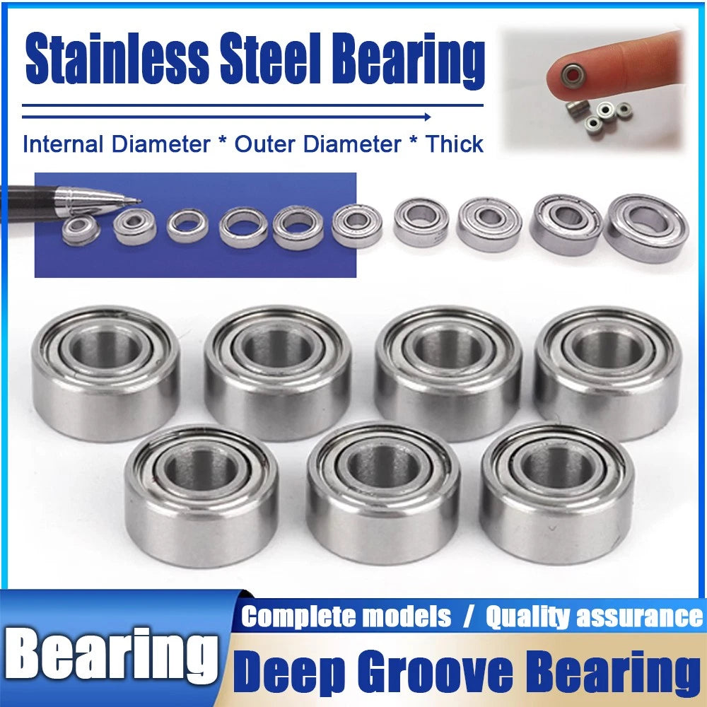 Stainless Steel Mini Deep Groove Ball Bearing Small Bearings Inner Dia-Ø 2mm-9mm