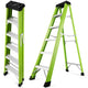 5‑Step Fiberglass Step Ladder — Non‑Conductive, 330 lb Capacity, Safety Green, 11" Step Spacing