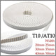 T10 AT10 Open Timing Belt — White Polyurethane Steel Wire Reinforced, 20–50mm Wide