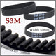 S3M Timing Belt — 3mm Pitch, 10mm Width, Closed Loop, Black Rubber (123mm–1500mm)