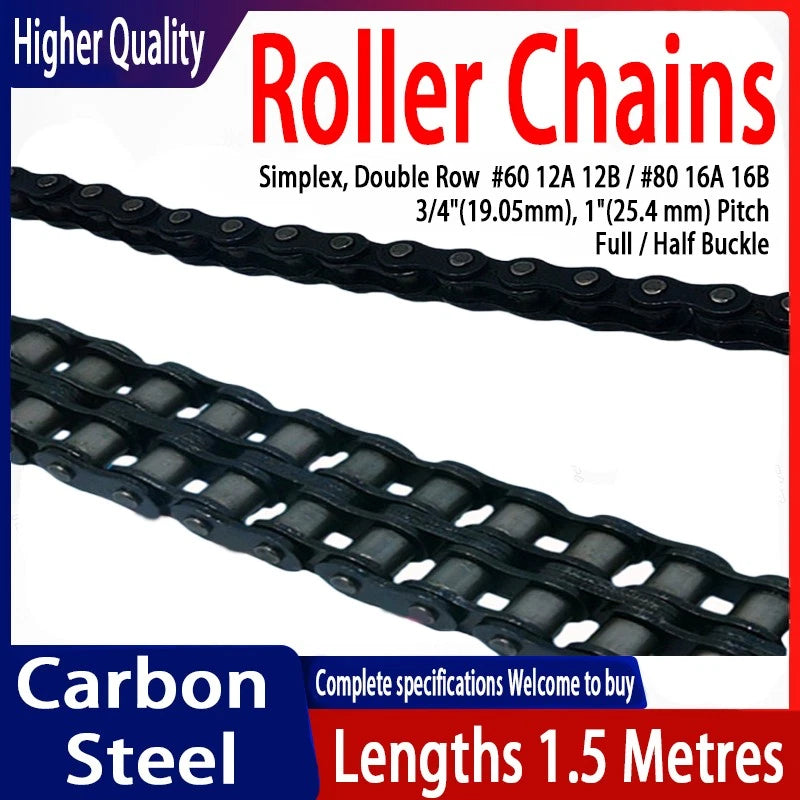Roller Chain 12A 12B 16A 16B Drive Chain Conveyor Chain & Full-Half Buckle
