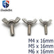 Butterfly Wing Bolts Screws Thumb Screws M4 M5 M6 Length 16mm Stainless Steel A2