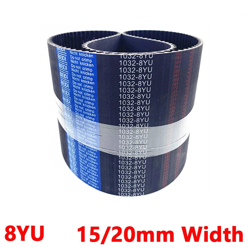 8YU HTD Timing Belt — 8mm Pitch, 15mm & 20mm Width, 520–2000mm Closed Loop