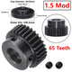 1.5Mod 45# Steel Spur Gear 65 Teeth Bore 8-25mm Pinion Gear With Step Motor Gear