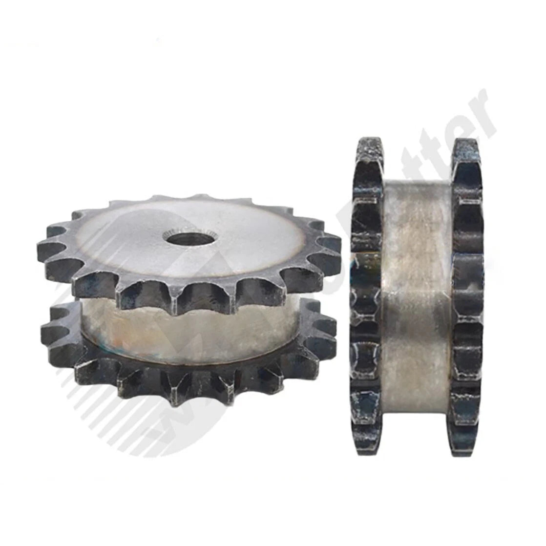 Roller Chain Sprocket 10~30 Teeth 08B Double-Strand Sprocket 45# Steel Burr Hole