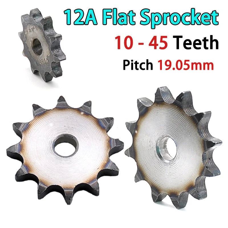 Flat Chain Drive Sprocket 10-40T Pitch 19.05mm For #60 12A Roller Chain A3 Steel