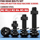 Black Phillips Pan Head Machine Screws with Washers — Metric M2 to M6