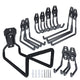 12-Pack Heavy Duty Garage Hooks – Wall Mount Organizer with Anti-Slip Coating for Bikes, Ladders & Garden Tools