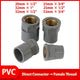Grey PVC Threaded Pressure Pipe Fittings Ponds Pools Aquarium 1 2" 3 4" 1"