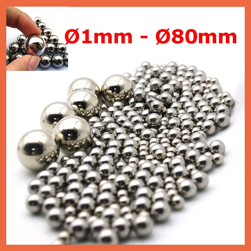 Bearing Steel Ball Bearings Choose Size 1/1.5/2/2.5-80mm Diameter High Precision
