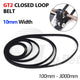 GT2 Closed Loop Timing Belt — 2mm Pitch, 10mm Wide, 85T to 1500T for CNC & 3D Printer
