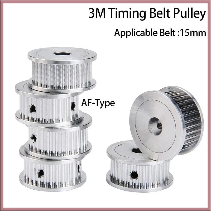 3M Timing Belt Pulley AF-Type Applicable Belt Width 15mm 12T-28T Bore 4mm~15mm