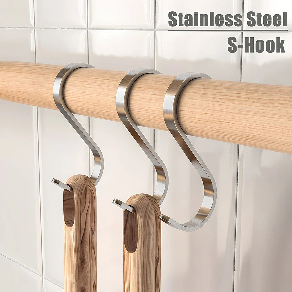Quality Stainless Steel S Hooks Kitchen Utensil Bathroom Clothes Hanger Hanging