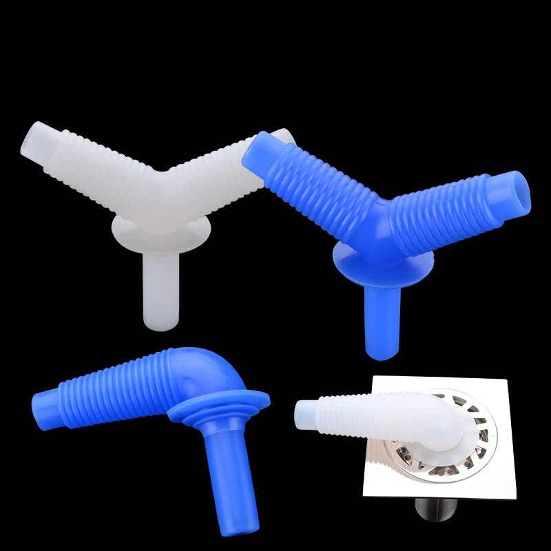 Washing Machine Drain Hose Connector — Y Splitter & Elbow Pipe Fitting Adapter