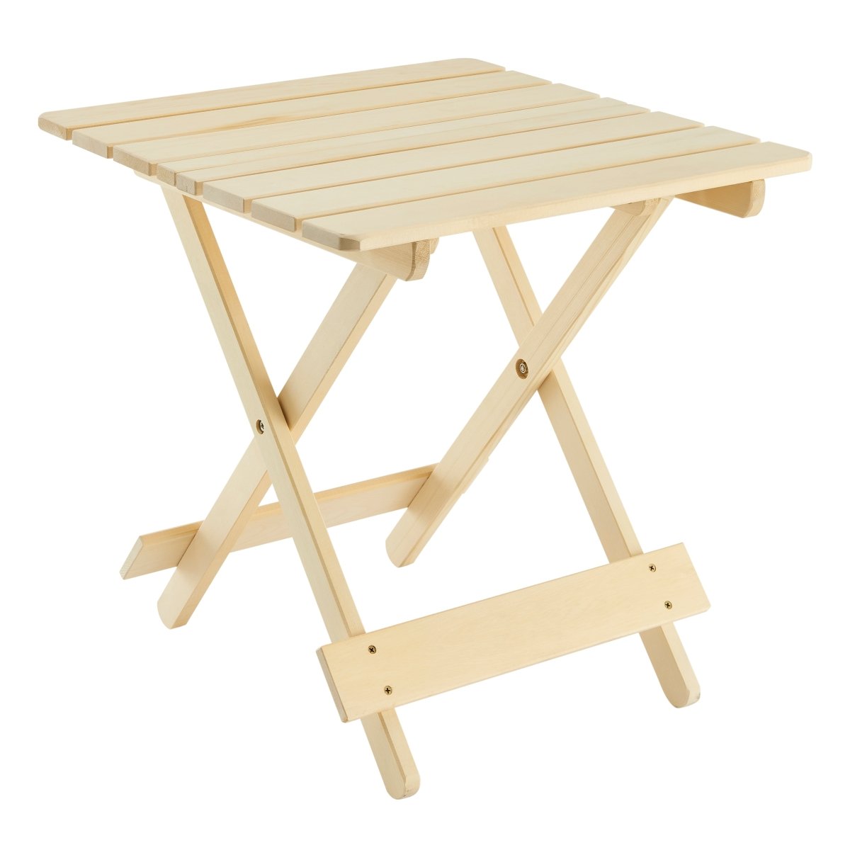 Folding Square Table Patio Outdoor solid wood Table for Backyard, Balcony, Portable Design Space - Saving Natural Wood Color - HomeDIYer