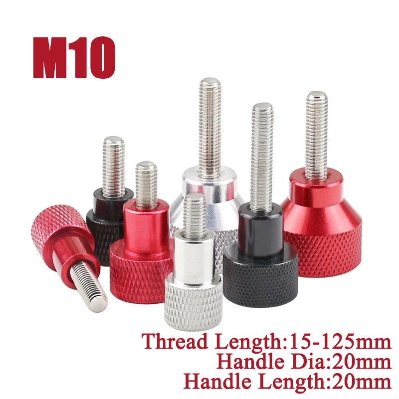M10 Knurled Thumb Screws With Steps Hand Grip Knob Step Bolts Aluminium Alloy - HomeDIYer
