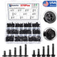 370pcs #8 Hex Washer & Truss Head Self‑Drilling Screws – 410 Stainless Steel, Black Oxide