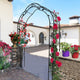 Metal Garden Arch with 8 Configurable Styles — Gothic Arbor Trellis for Climbing Plants, Roses & Outdoor Events