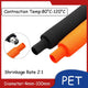 PET Woven Expandable Braided Sleeving — Black & Orange, 4mm–100mm ID, 1m / 5m