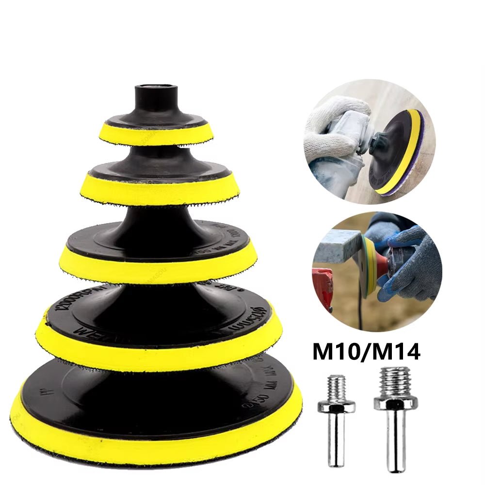 4/5/6/7 Inch Sanding Disc Backing Pad With 10/14mm Drill Rod Self - adhesive Sander Pad Electric Polishing Machine Accessories - HomeDIYer