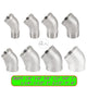 45° BSPT Threaded Elbow Pipe Fittings — A2 Stainless Steel, 1/8" to 4", Female & Female-to-Male