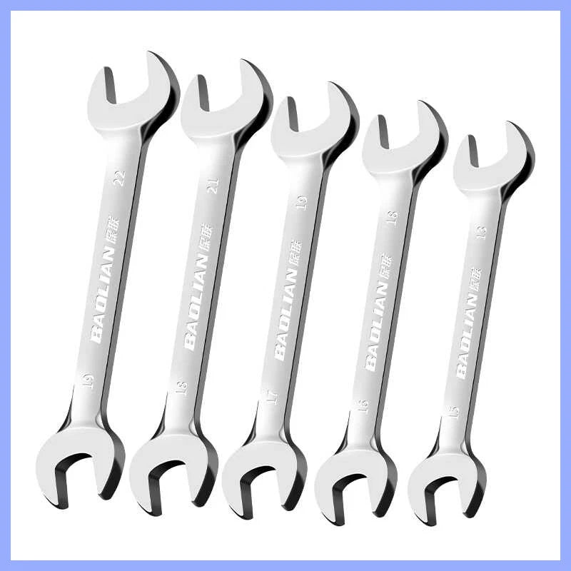 Thin Double Open End Spanner Repair Wrench Chrome Vanadium Steel Metric 6mm-36mm