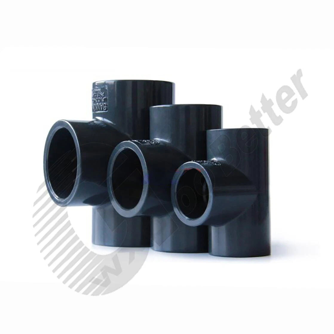 Tee Connectors Grey UPVC Fittings Φ20mm Φ25mm ~ Φ110mm UPVC Slip 3 Way Tee