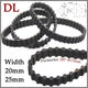 Double Sided Toothed Timing Belt – DL Series, Black Closed Loop, 20mm & 25mm Width