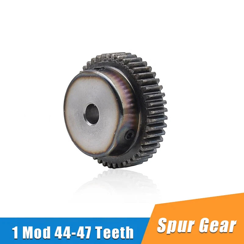 1 Mod 44-47 Teeth Spur Gear Transmission Gear With Step 45# Steel Motor Gears