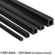 Carbon Fiber Square Tube with Round Bore – 500mm Hollow Structural Tube