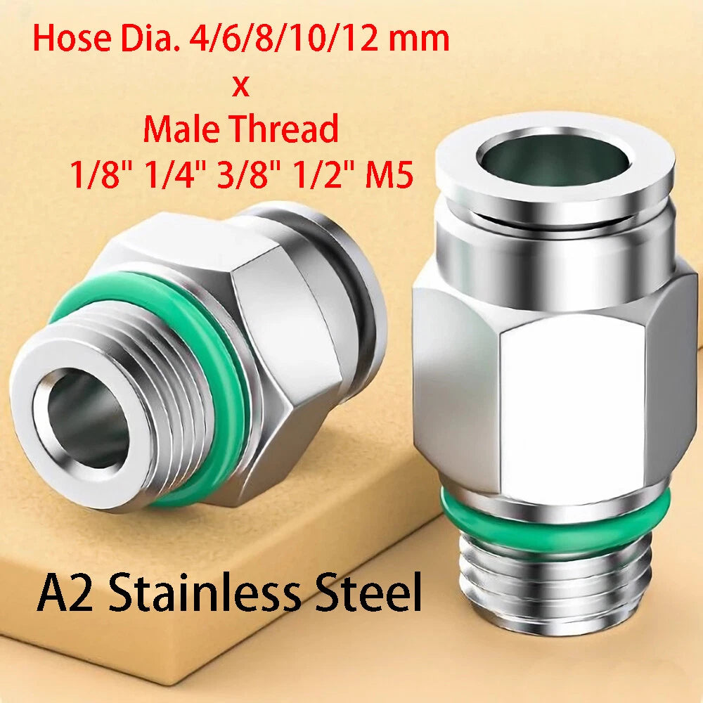 304 Stainless Steel Compression Fitting Female Straight Coupling Connector