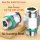 304 Stainless Steel Compression Fitting Female Straight Coupling Connector