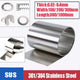 304/301 Stainless Steel Shim Sheet – Bright Polish, 0.02–0.45mm Thick, Cut-to-Size
