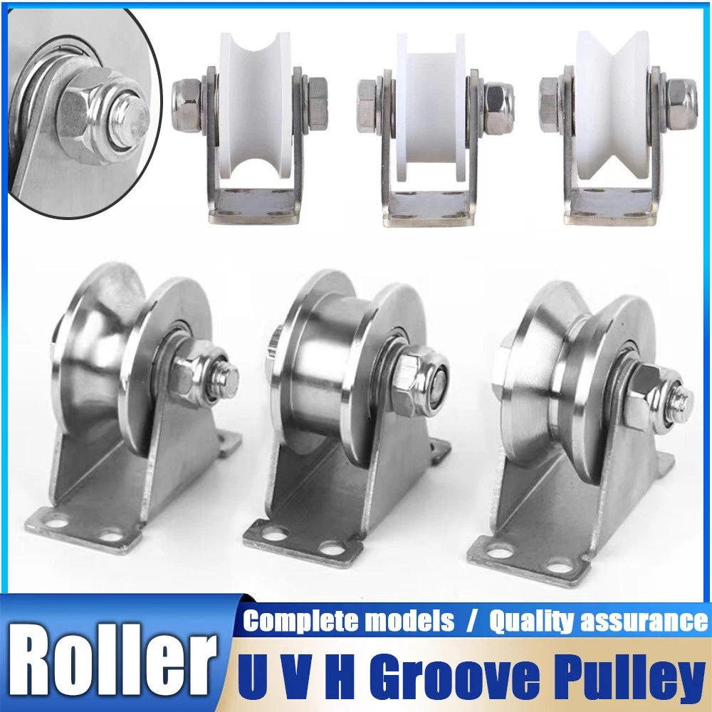 48 58 68 Pulley U V H Groove Shape Roller Wheels Idler Pulley Wheel Crane Roller