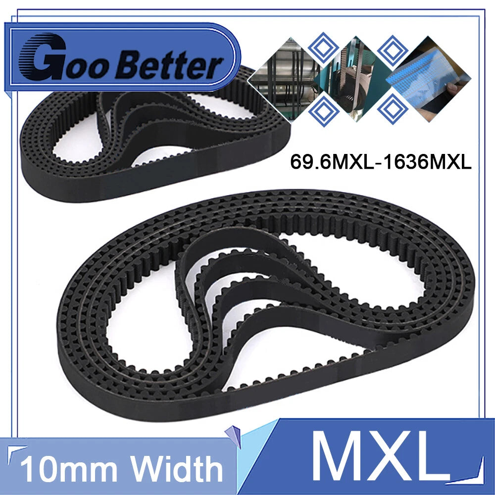 MXL Timing Belt 10mm Wide – Rubber Synchronous Drive Belt, 2.032mm Pitch (69.6MXL to 1636MXL)