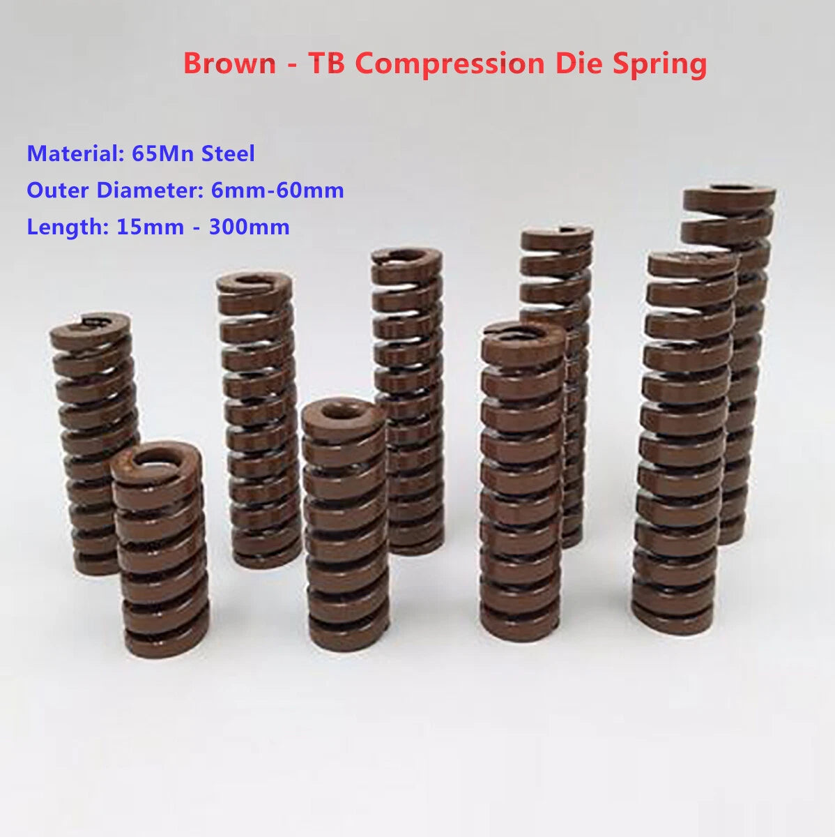 Brown - TB Compression Die Spring (Super Heavy Load) Mold Springs,OD Ø6mm-60mm