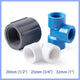 PVC Female Threaded Pipe Fittings Equal Socket Straight Tee Elbow 1 2" 3 4" 1"