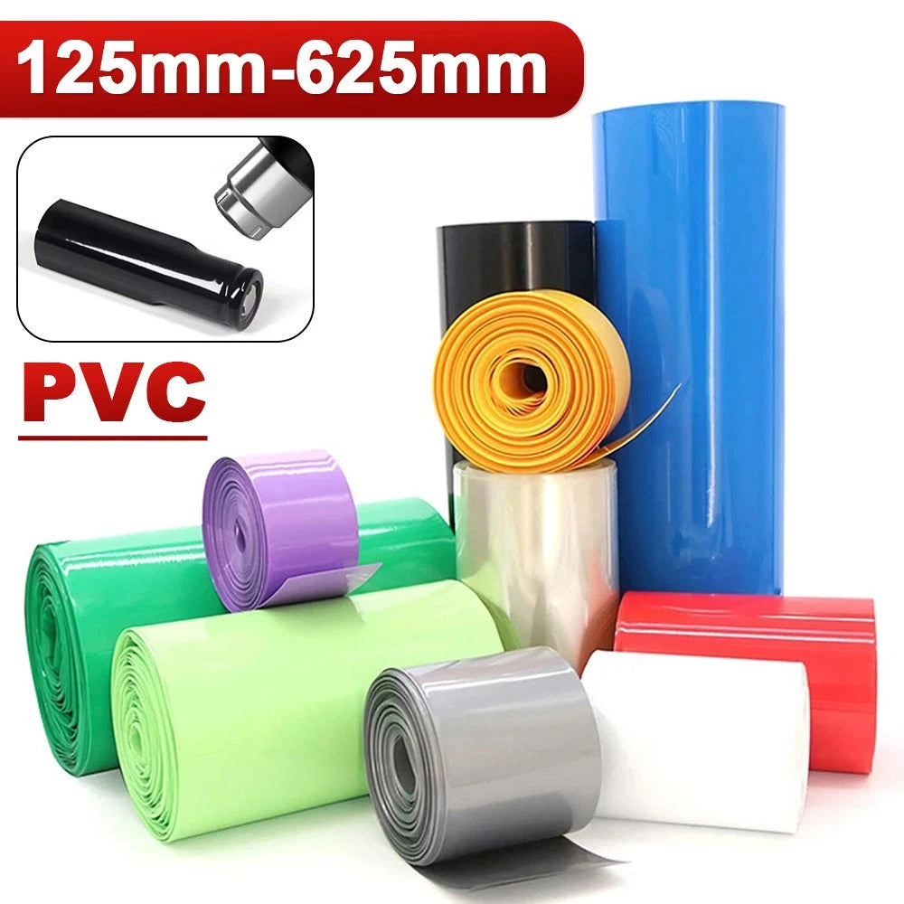 PVC Heat Shrink Tubing 125–625mm | Large Diameter Shrinkable Film Insulation Sleeve