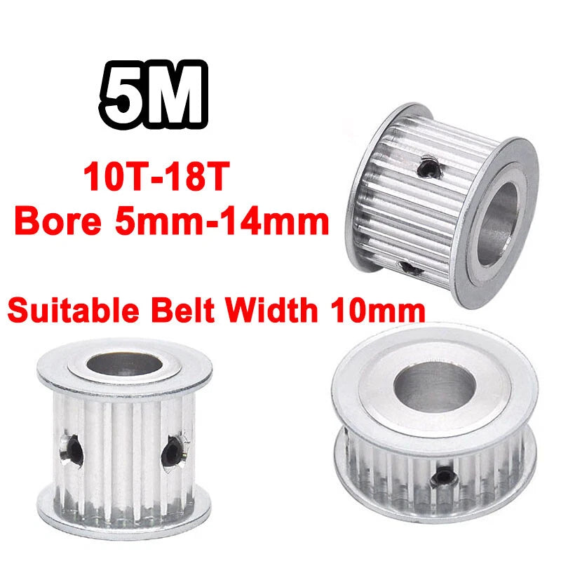 5M Timing Pulley AF type 10T 12T 14T 15T 16T 18T Bore 5-14mm for 10mm Width Belt