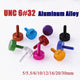 #6-32 UNC Aluminium Knurled Thumb Screws – Anodised Hand Grip Knob Bolts (5–30mm Thread Lengths)