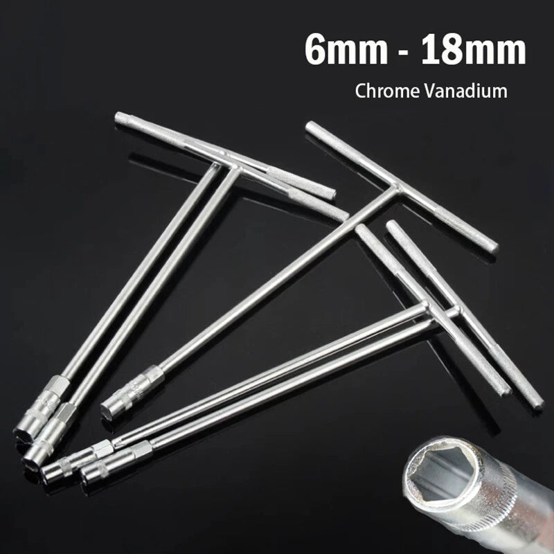 T Type Handle Socket Spanner Wrench Metric 6mm to 18mm Chrome Vanadium