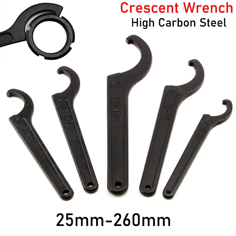 Hook Wrench C Spanner 25mm-260mm Repair Tool Motorcycle Bike Steering Suspension