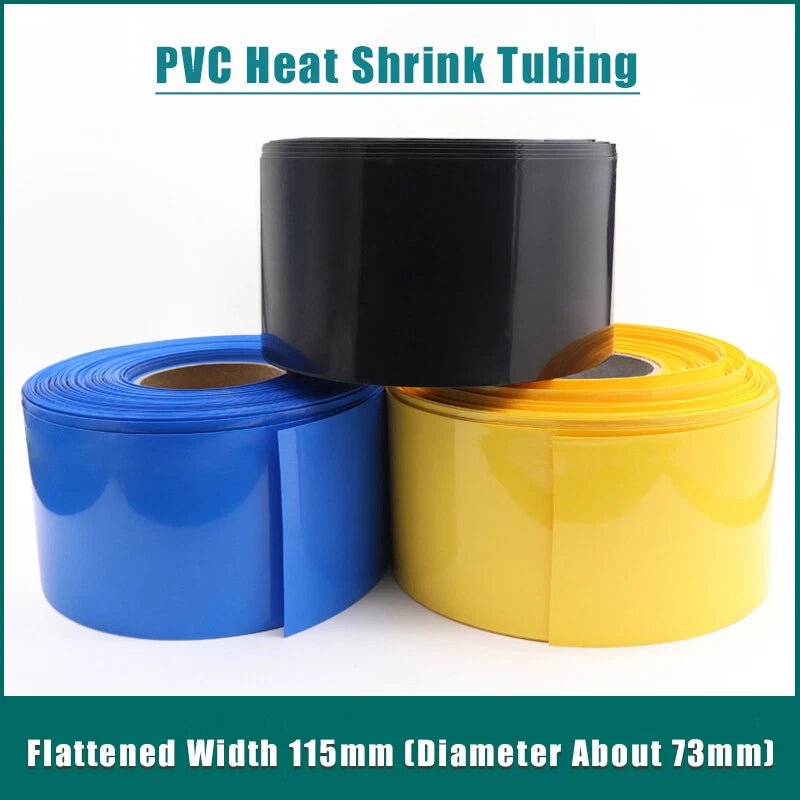 115mm PVC Heat Shrink Tubing for Battery Packs & Cable Wraps — Multicolor - HomeDIYer