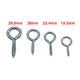 Zinc-Plated Steel Screw-In Eye Hooks — Heavy Duty, 2–3.7mm Wire, Marine & Outdoor