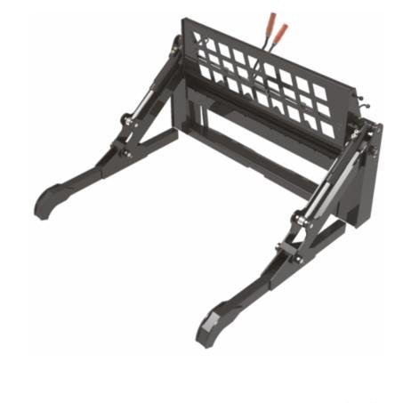 Skid Steer Two - Cylinder Pipe Pallet Fork Grapple - HomeDIYer